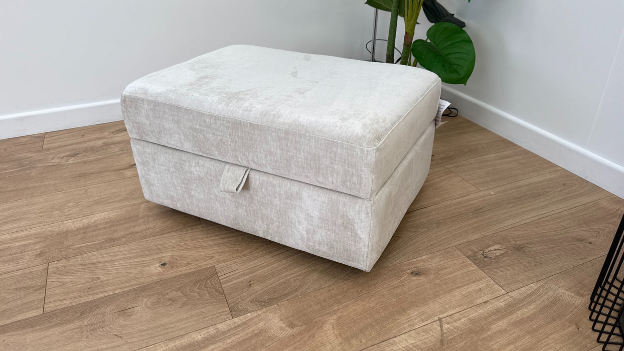 The Fitzrovia Footstool - Fabric - Luxury Chenille Mist