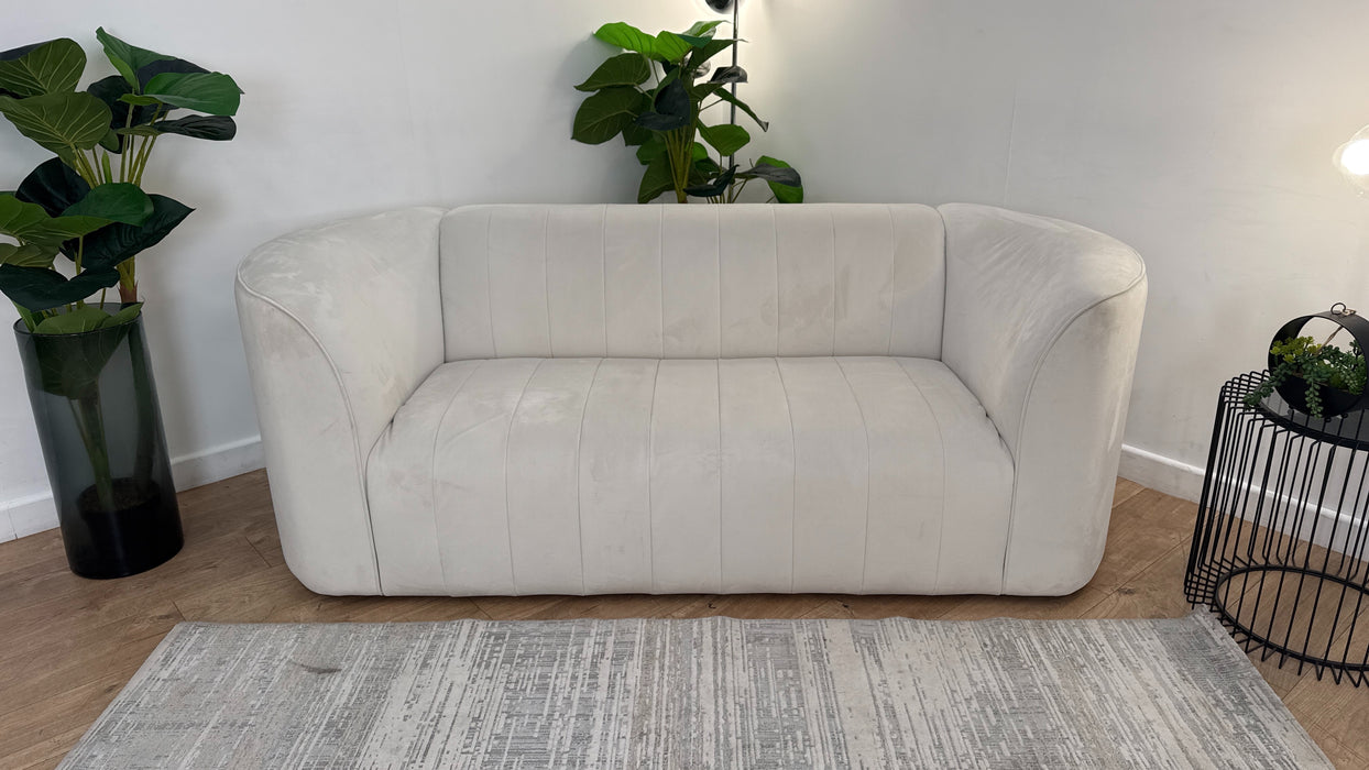 Sofology The Fitzrovia Fabric 2 Seater in Matt Velvet Milk Mix Without Trim