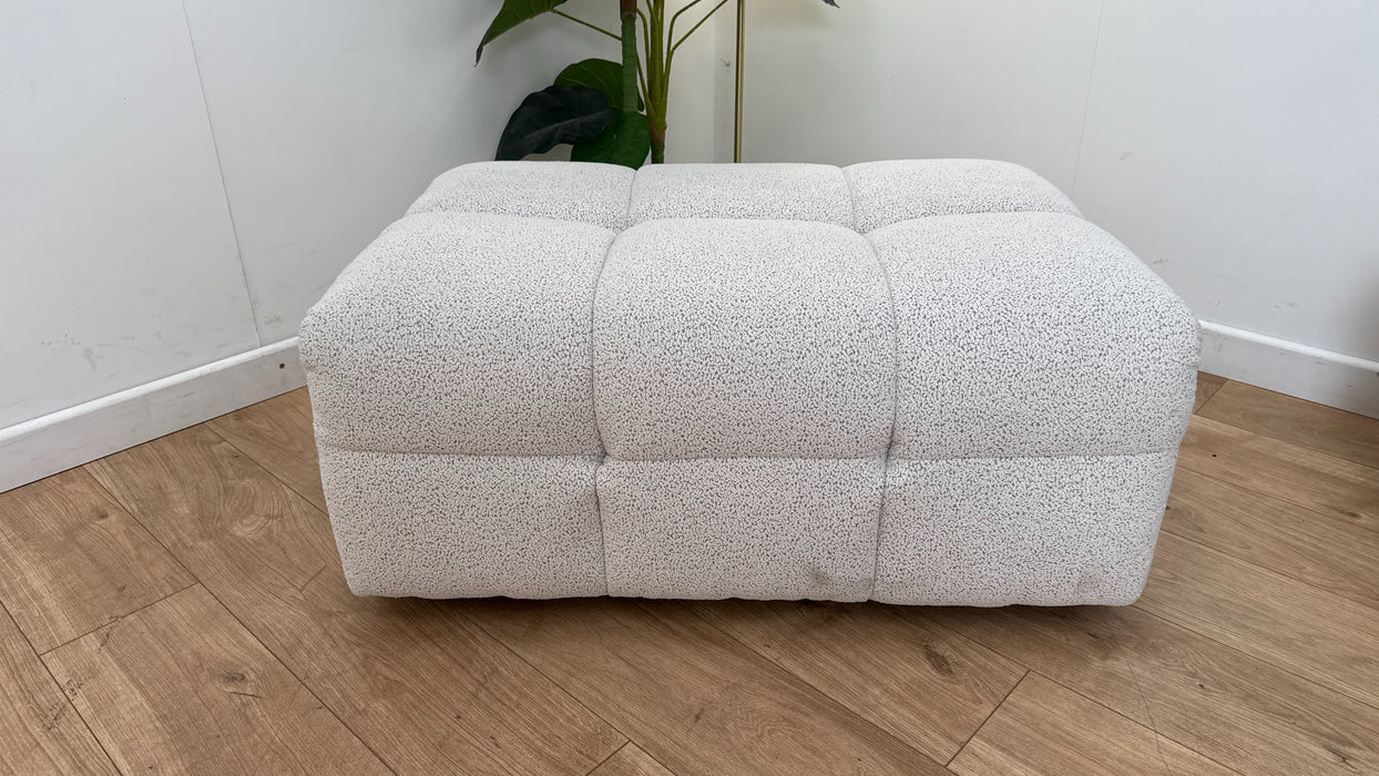 Sofology The Lunar Designer Storage Footstool in Relaxed Chenille Grey