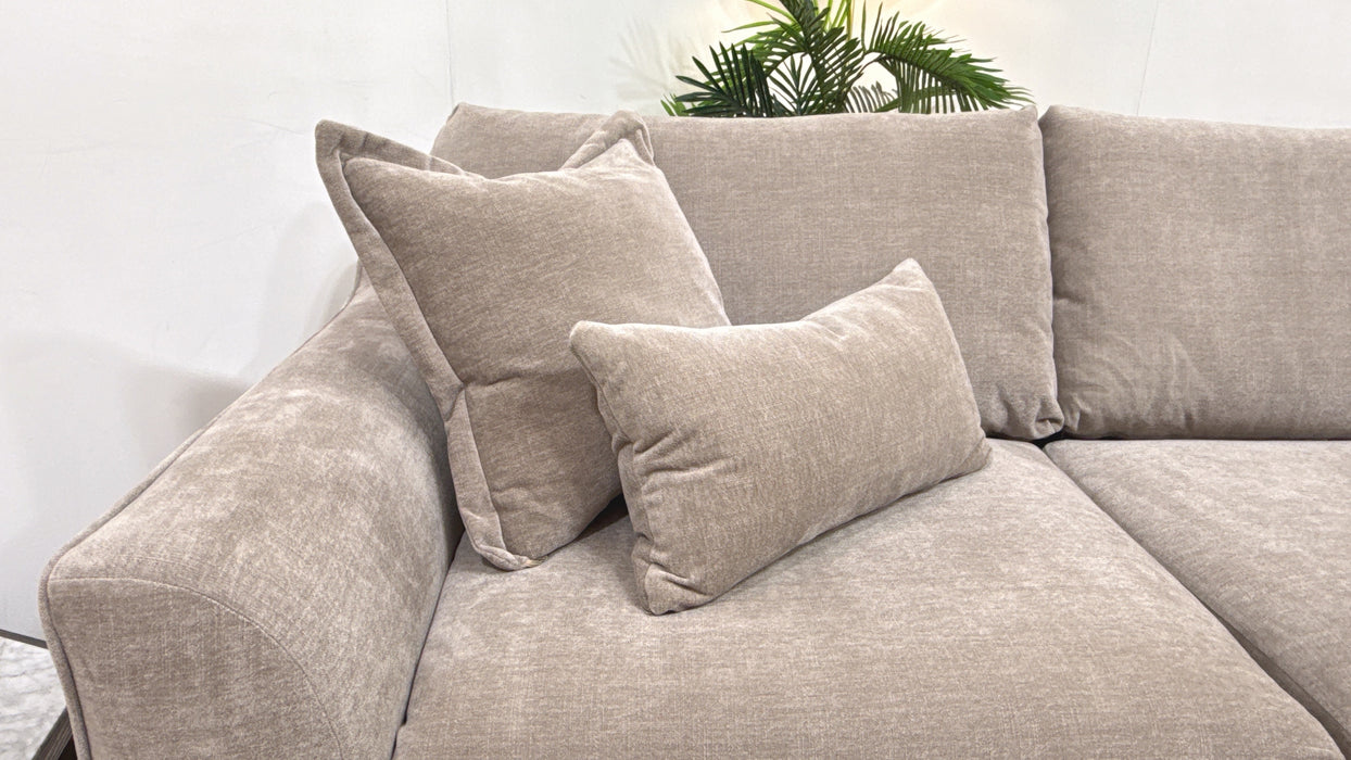 Sofology Mayfair Fabric 3 Seater Foam Seats in Soft Chenille Wicker