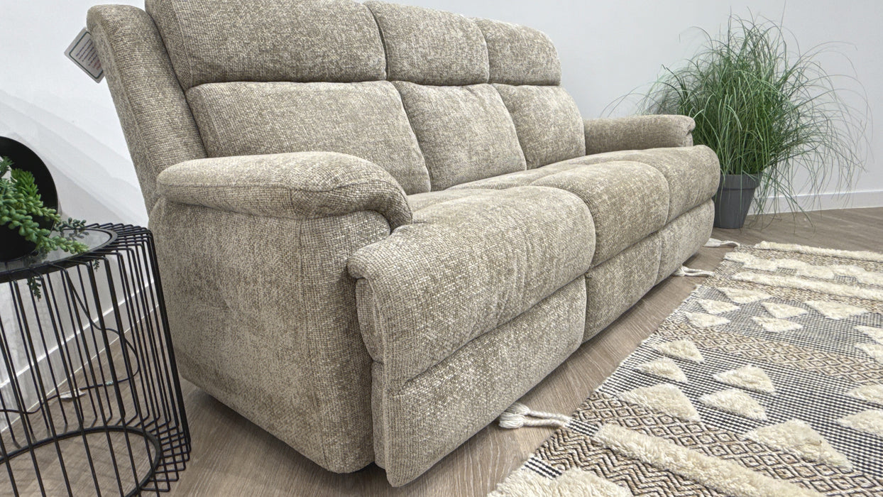 Sofology Gracie Fabric 3 Seater in Hopsack Chenille Linen