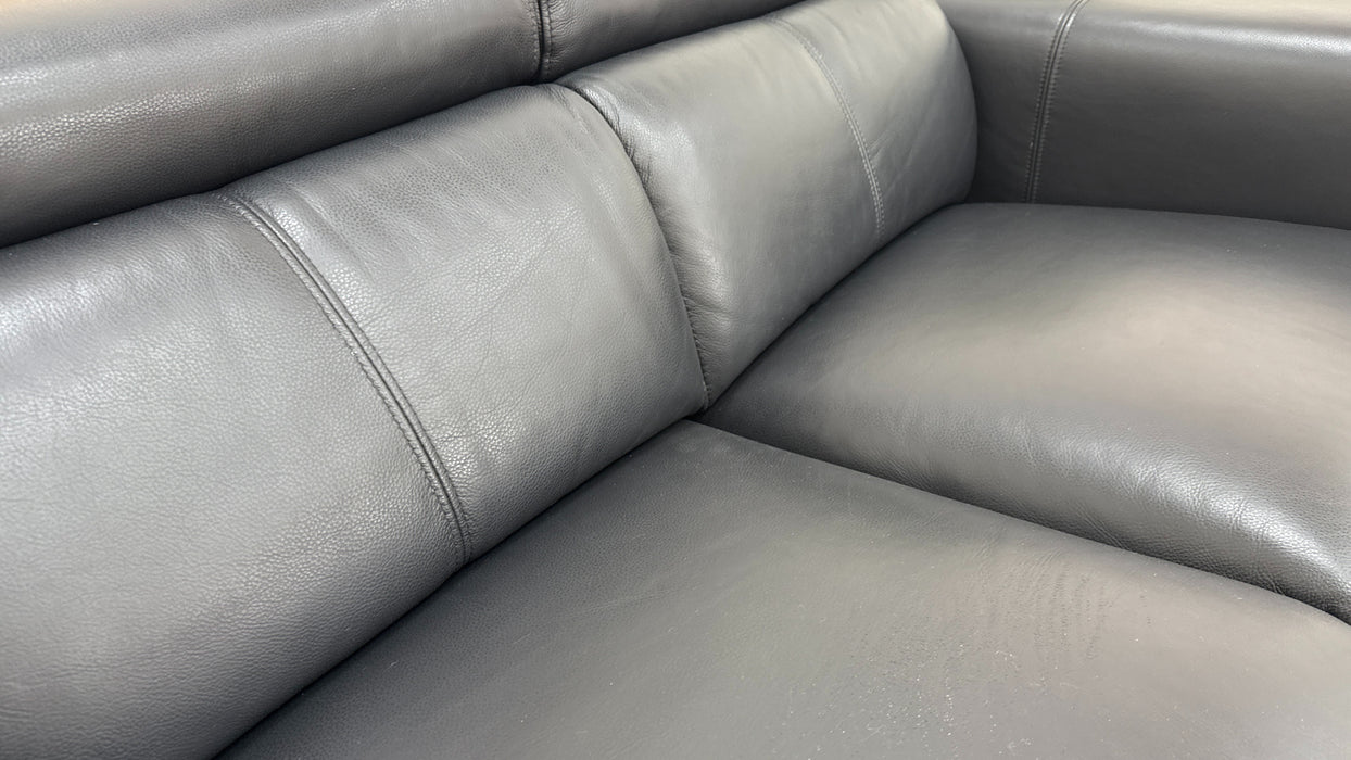 Sofology Moreno Leather 2 Seater Power Recliner in Jet Black