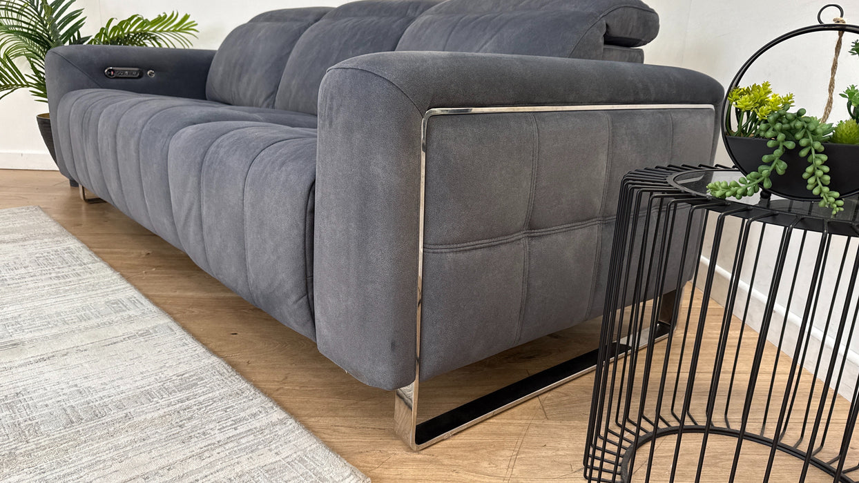 Sofology Marvella Fabric Recliner 3 Seater in Charcoal