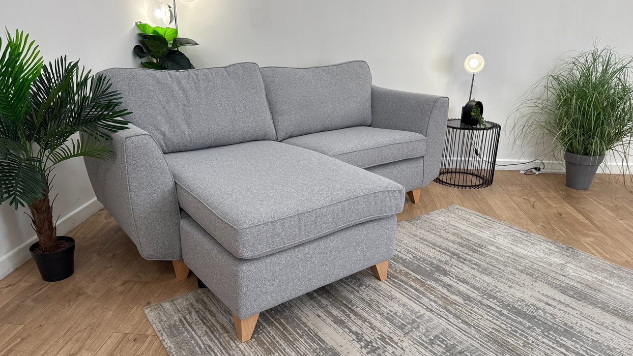 DFS Orlby Fabric 4 Seater Chaise in Silver