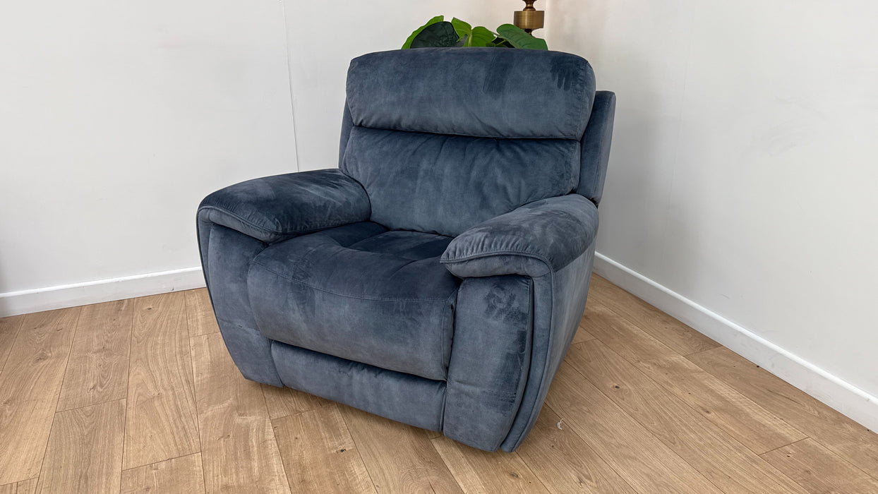 Sofology Radley Fabric Chair Manual Recliner in Decent Teal