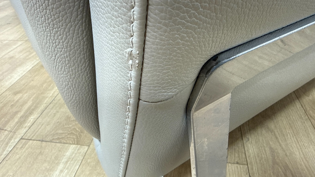 Sofology Loreto Leather 2 Seater in Amalfi Grey