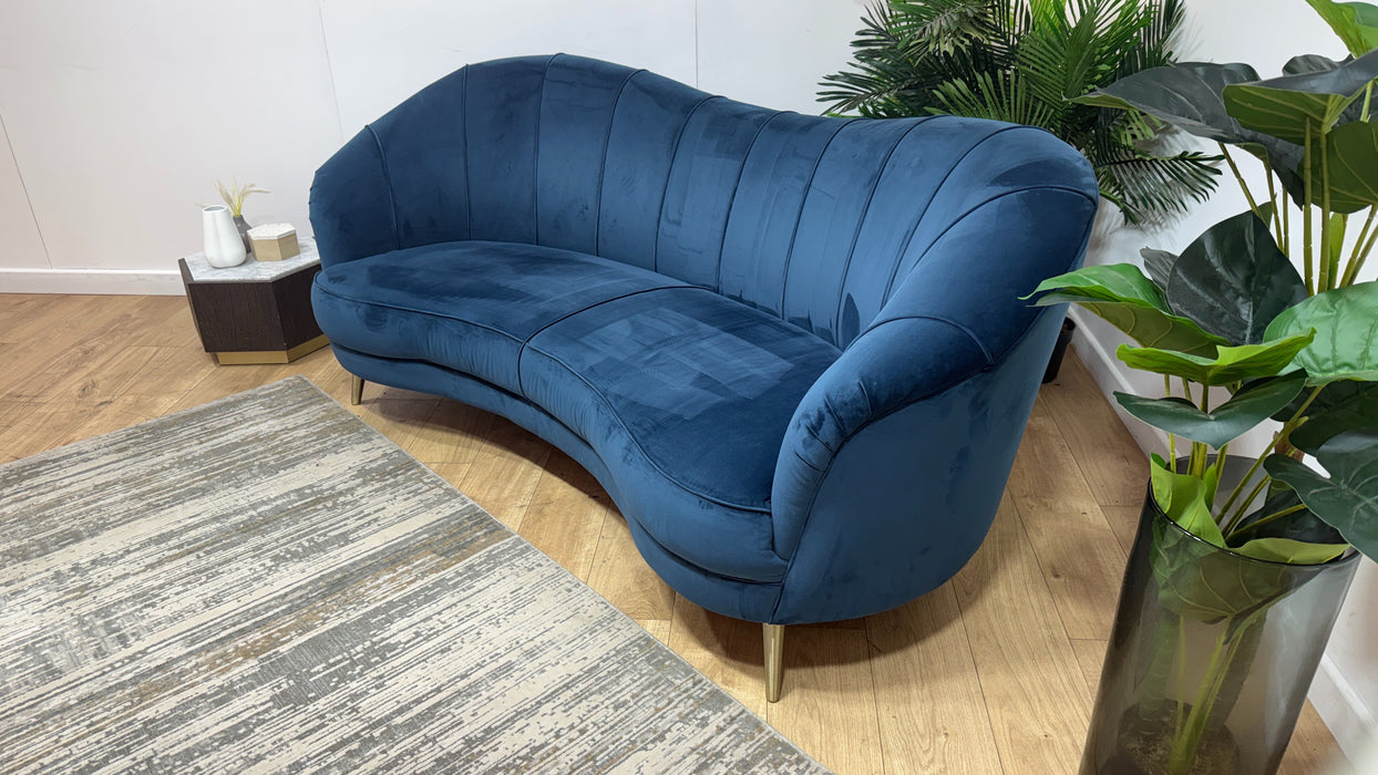 Sofology Perle 3 Seater in Plush Teal