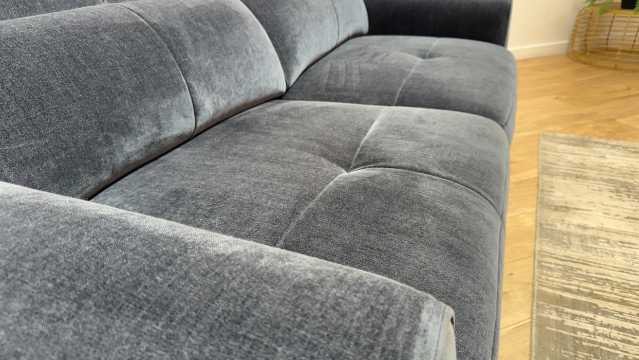 Sofology Riviera 3 Seater Fabric Sofa + Motion Chaise in Ink