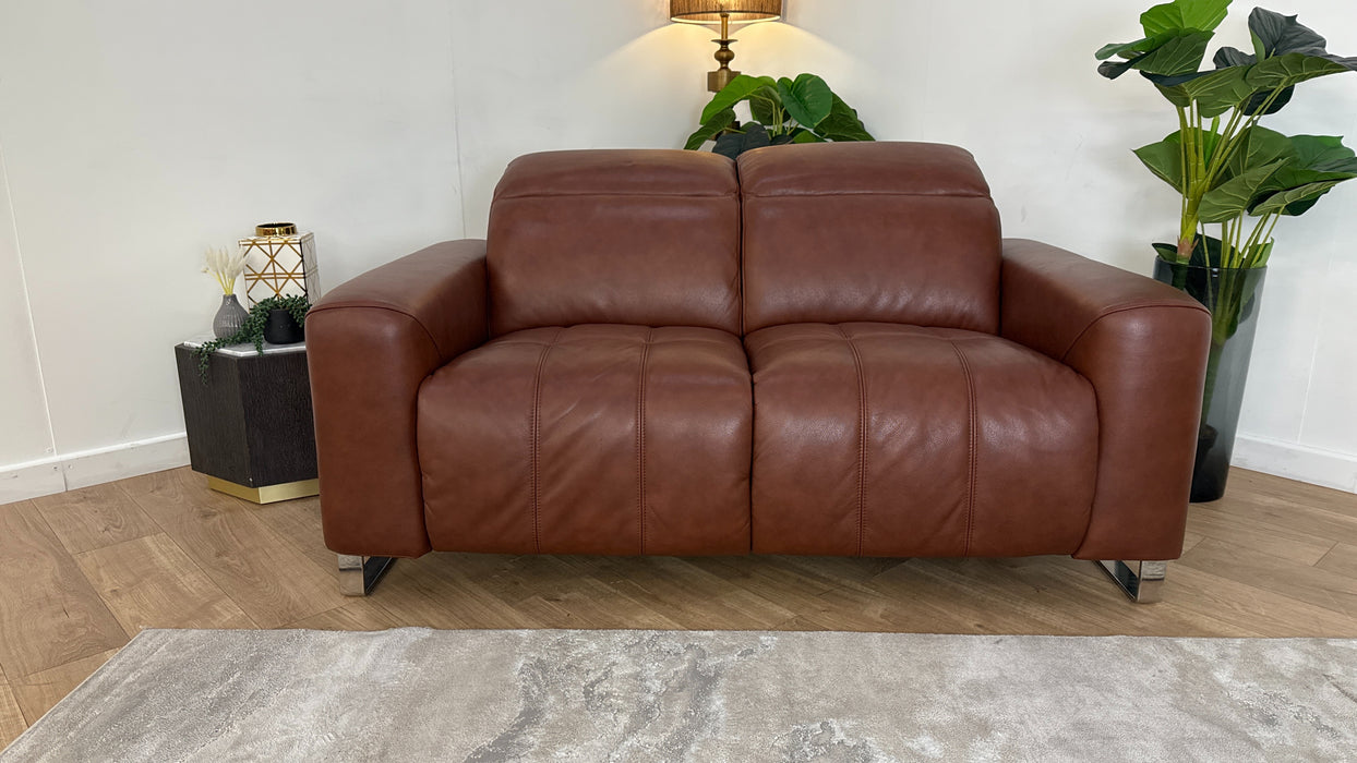 Sofology Marvella Leather 2 Seater in Trusty Sheen Butterscotch