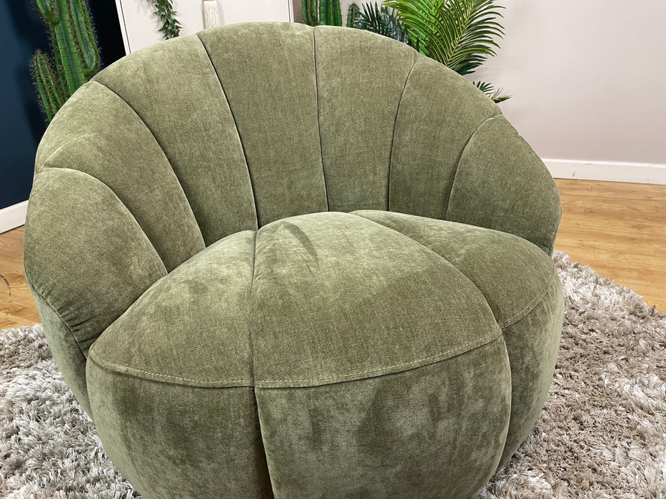 Nobu Fabric Swivel - Relaxed Chenille Olive (WA2)