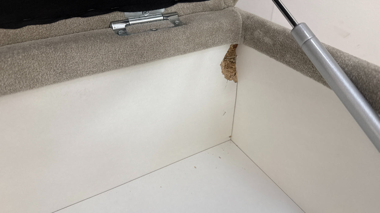 Sofology Ascot Fabric Storage Footstool in Soft Sherpa Stone