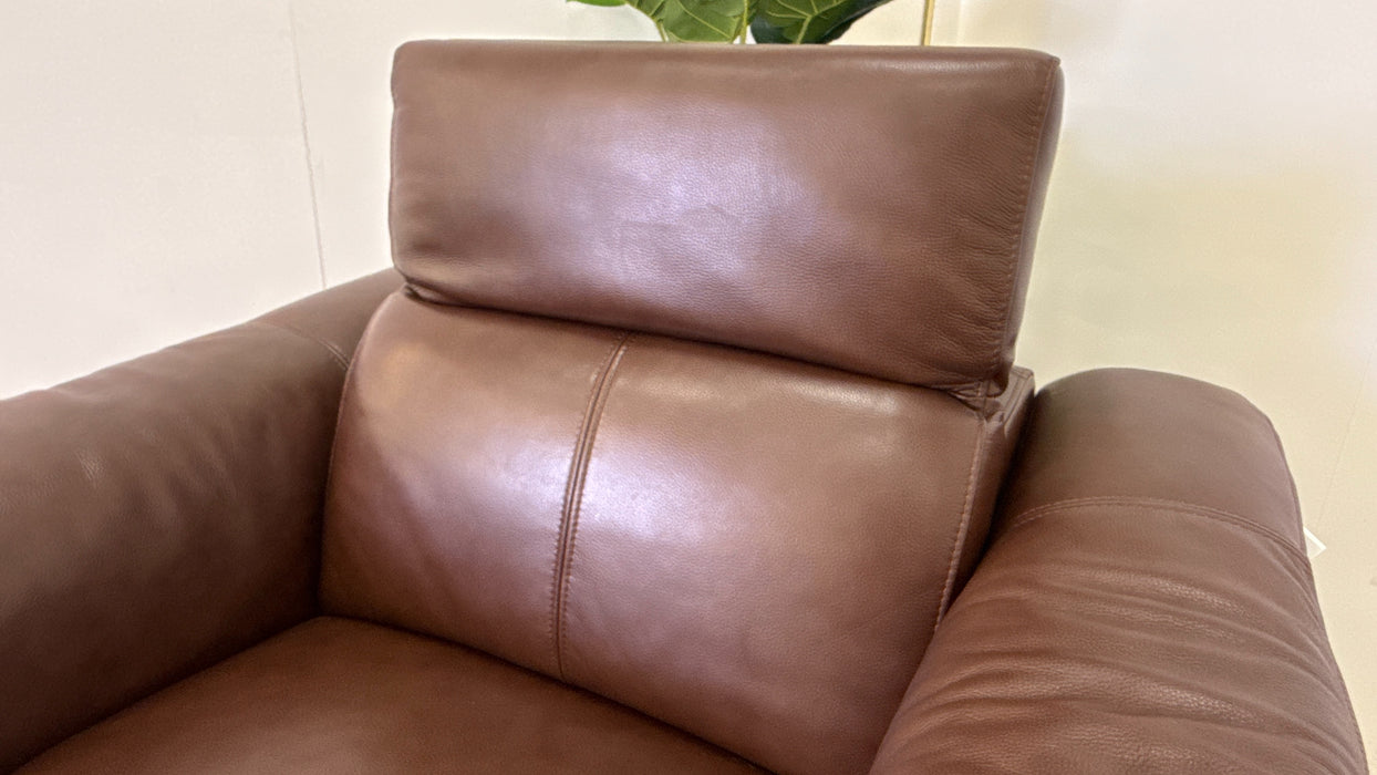 Sofology Ezra Leather Chair in Trusty Sheen Chocolate