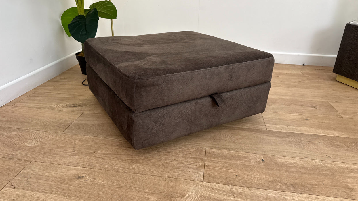 Sofology The Hackney Footstool in Dapple Olive Green All Over