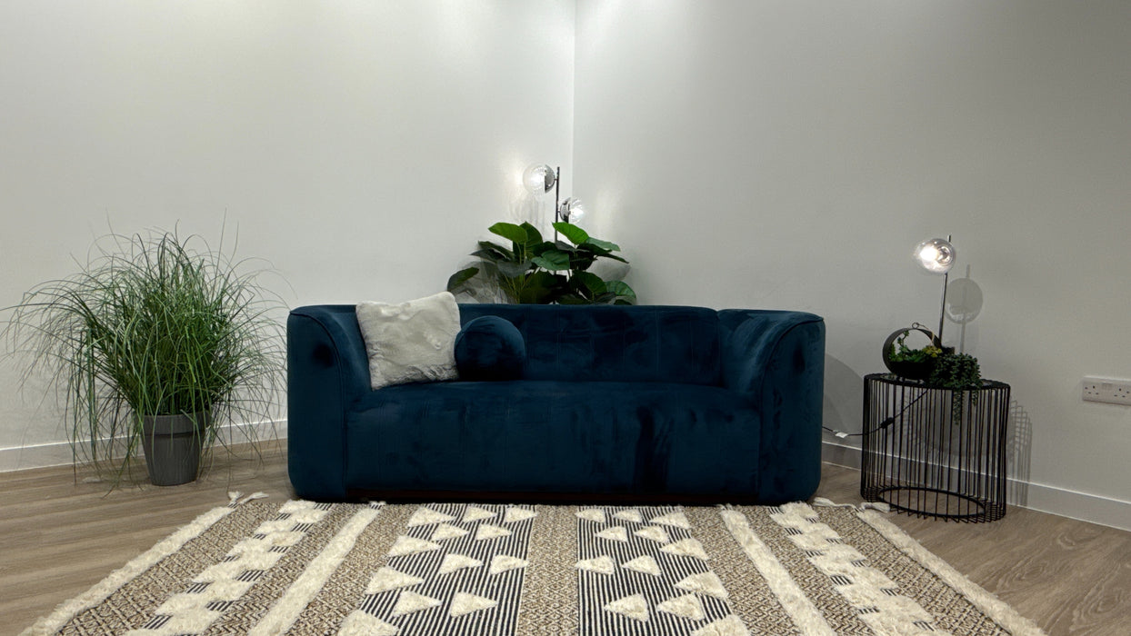 Sofology The Fitzrovia 3 Seater Fabric Sofa in Matt Velvet Teal
