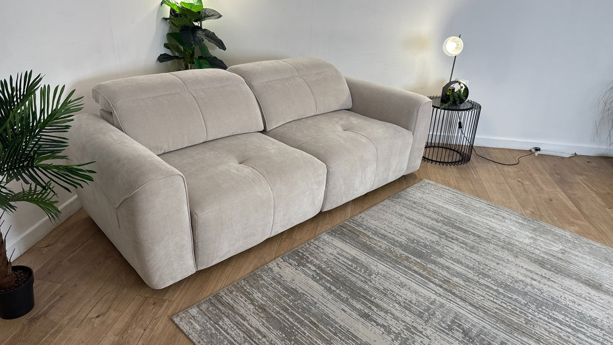 Sofology The Riviera Fabric 3 Seater Motion Chaise in Relaxed Chenille Cotton