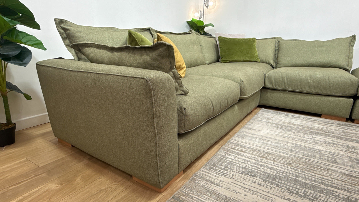 Sofology Gaia Fabric 3 Corner 1.5 Terminal in Buckingham Olive Mix