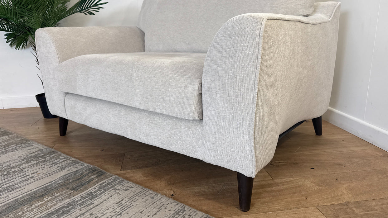 Sofology Mayfair Fabric Loveseat Foam Seats in Linen Look Chenille Mist/Pearl