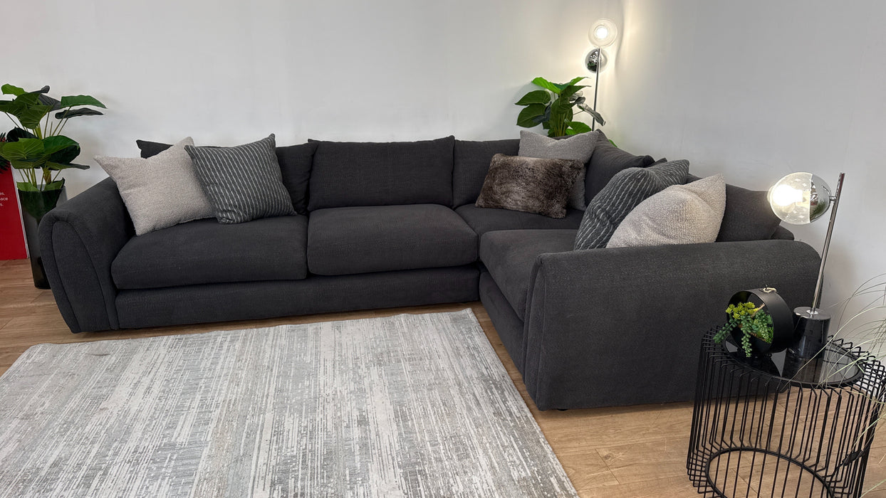 Sofology Marble Arch Fabric 3 Corner 1 in Camden Plain Smoke Mix