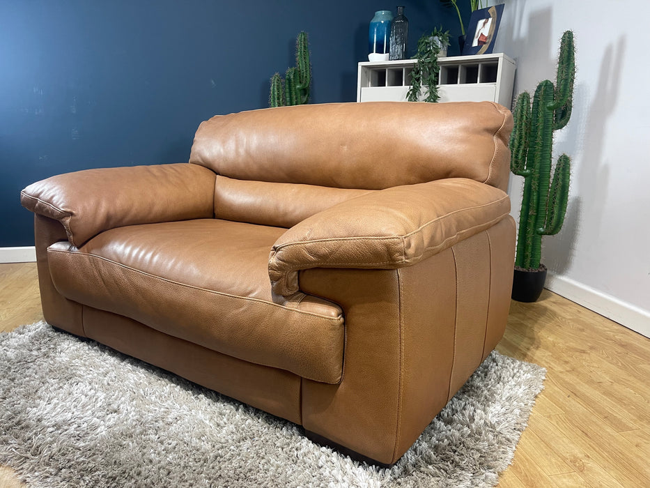 Santino Leather Loveseat - Apollo Tan (WA2)