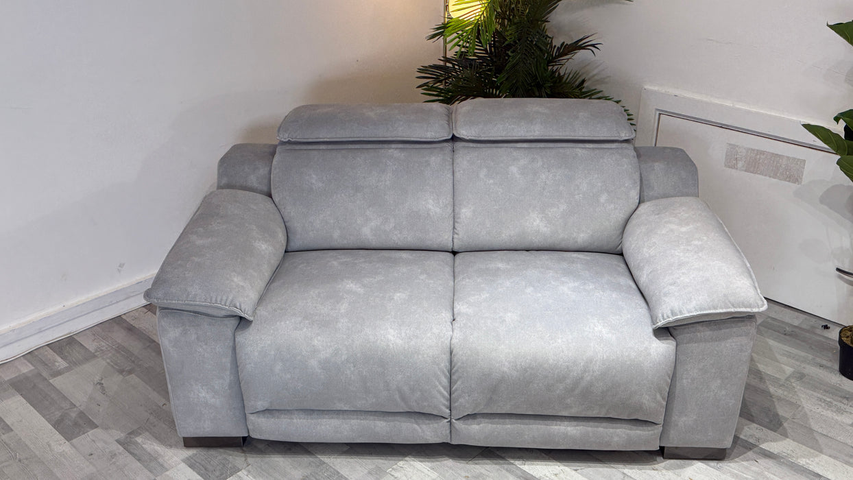 Benz 2 Seater - Lifestyle Flecked Fabric Silver