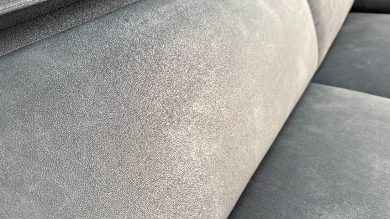 Sofology The Benz 3 Seater Fabric Recliner Sofa in Lifestyle Flecked Fabric Charcoal