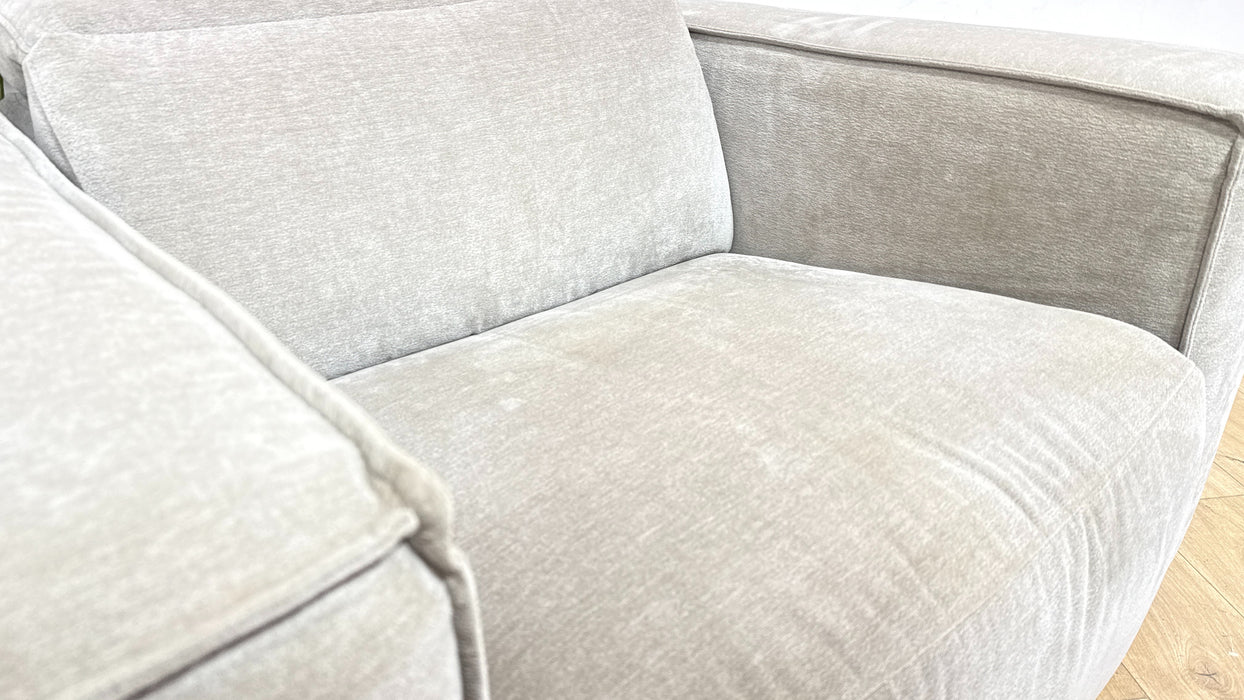 Sofology Horizon Fabric Loveseat Power Recliner/Headrest in Textured Chenille Mocha