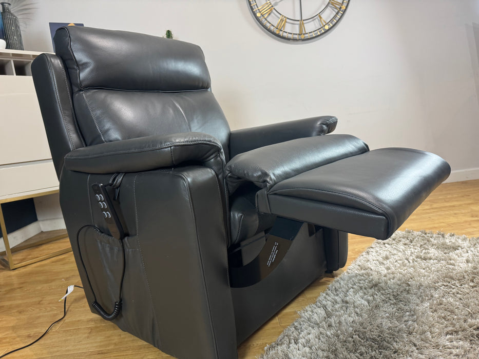 Parker Leather Rise and Tilt / Power Recliner - Trusty Sheen Black - ( WA2 )