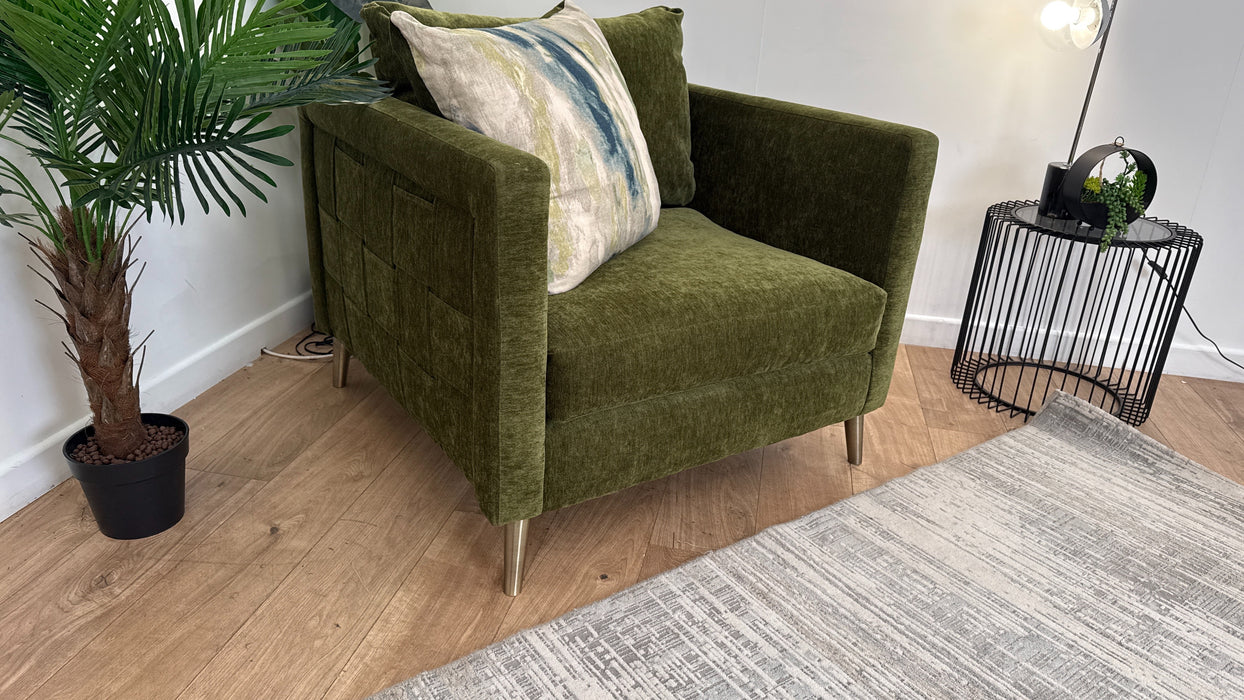 Sofology Essence Fabric Loveseat in Monde Moss / Teal