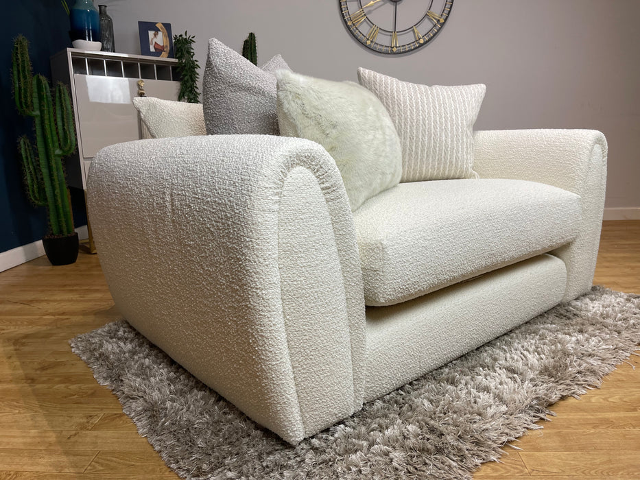 Marble Arch Love Seat Plain Ivory / Mink Mix Fabric (WA2)