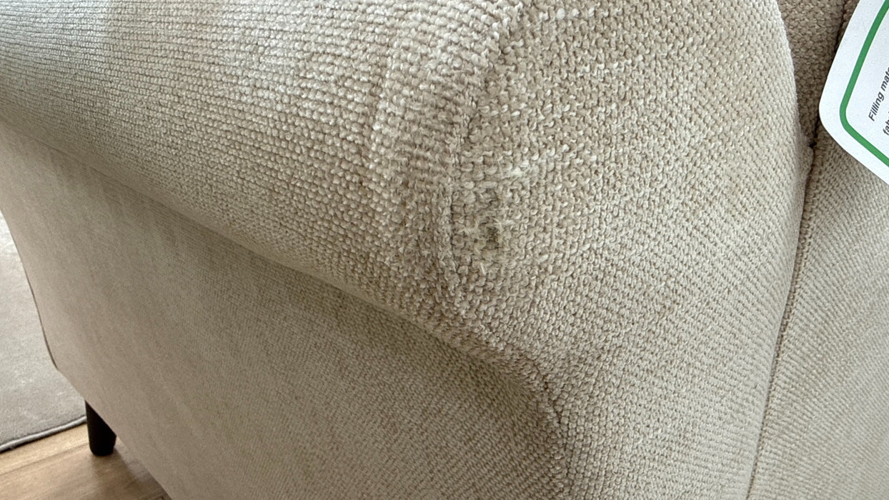 Sofology Beaumont Fabric 1 Corner 3 Foam Seats in Linen Look Chenille Natural Mix