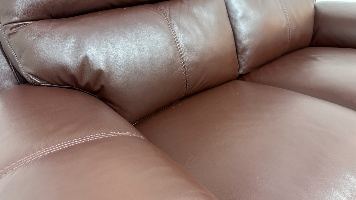 DFS Tristan 2 Seater Sofa in Leather Chestnut
