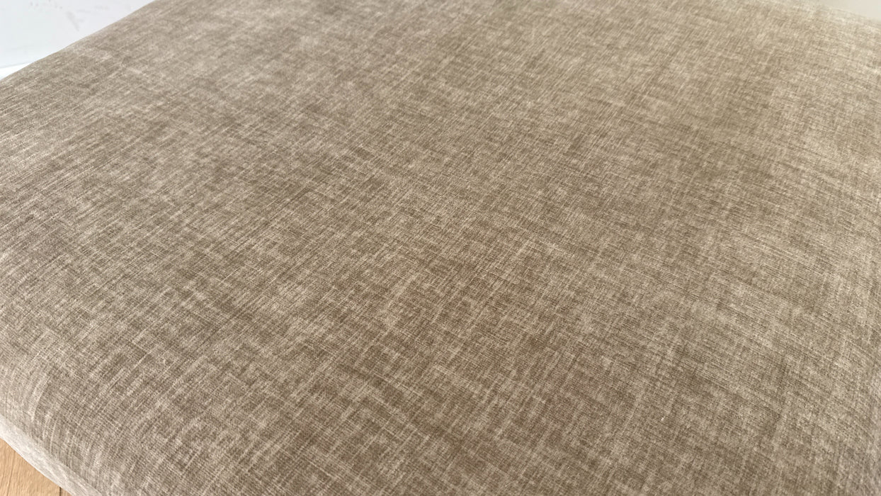 DFS The Lambourn Fabric Footstool in Luxe Chenille Taupe