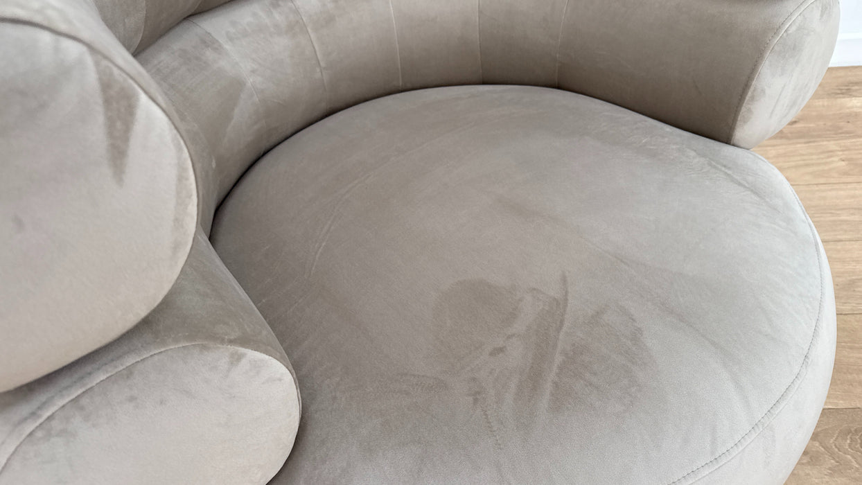 Sofology The Fitzrovia Fabric Accent Chair in Matt Velvet Stone Without Trim