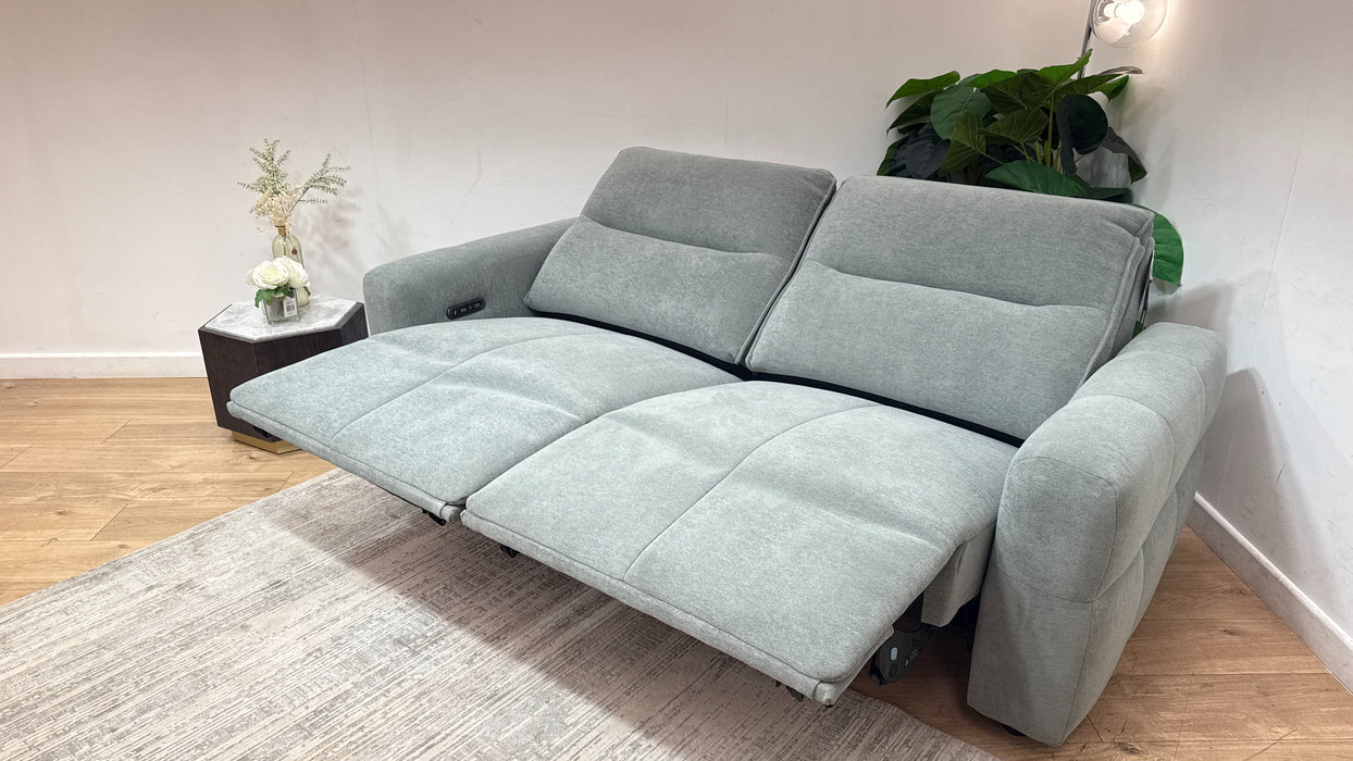 Sofology Sanctuary Fabric 2.5 Seater Power Recliner in Soft Sherpa Seafoam
