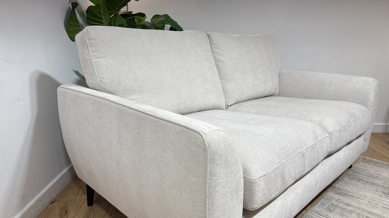 Sofology Hackney Fabric 2 Seater Sprung Seats in Linen Look Chenille Mist Mix