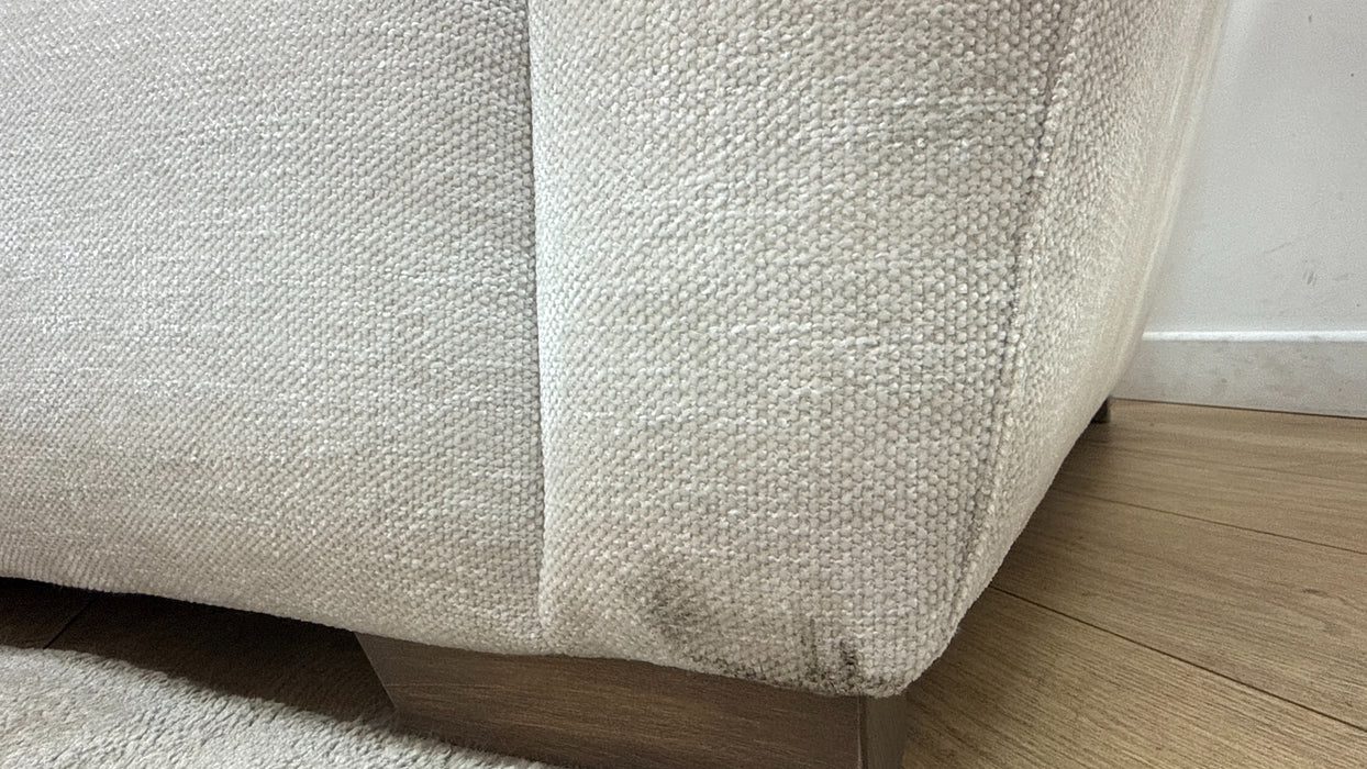 Sofology Calista Fabric 3 Seater Pillow Back no Fluting in Linen Look Chenille Mist