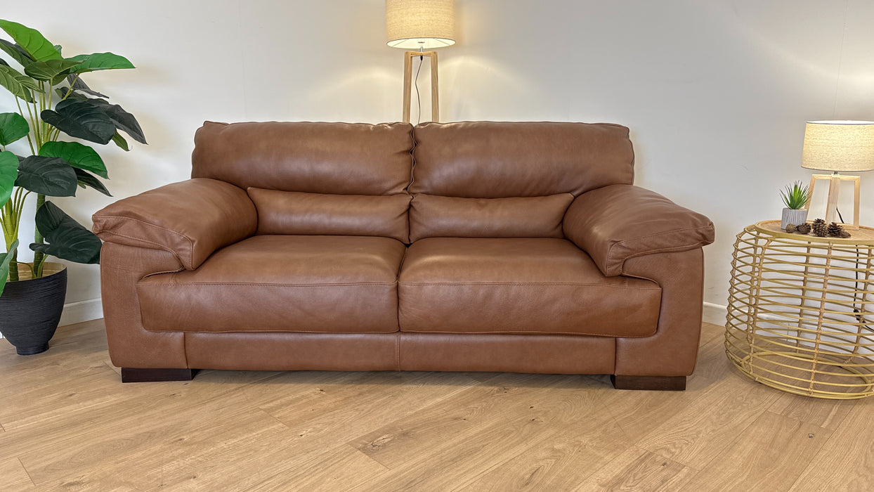 Santino 2 Seater - Leather Sofa - Apollo Espresso