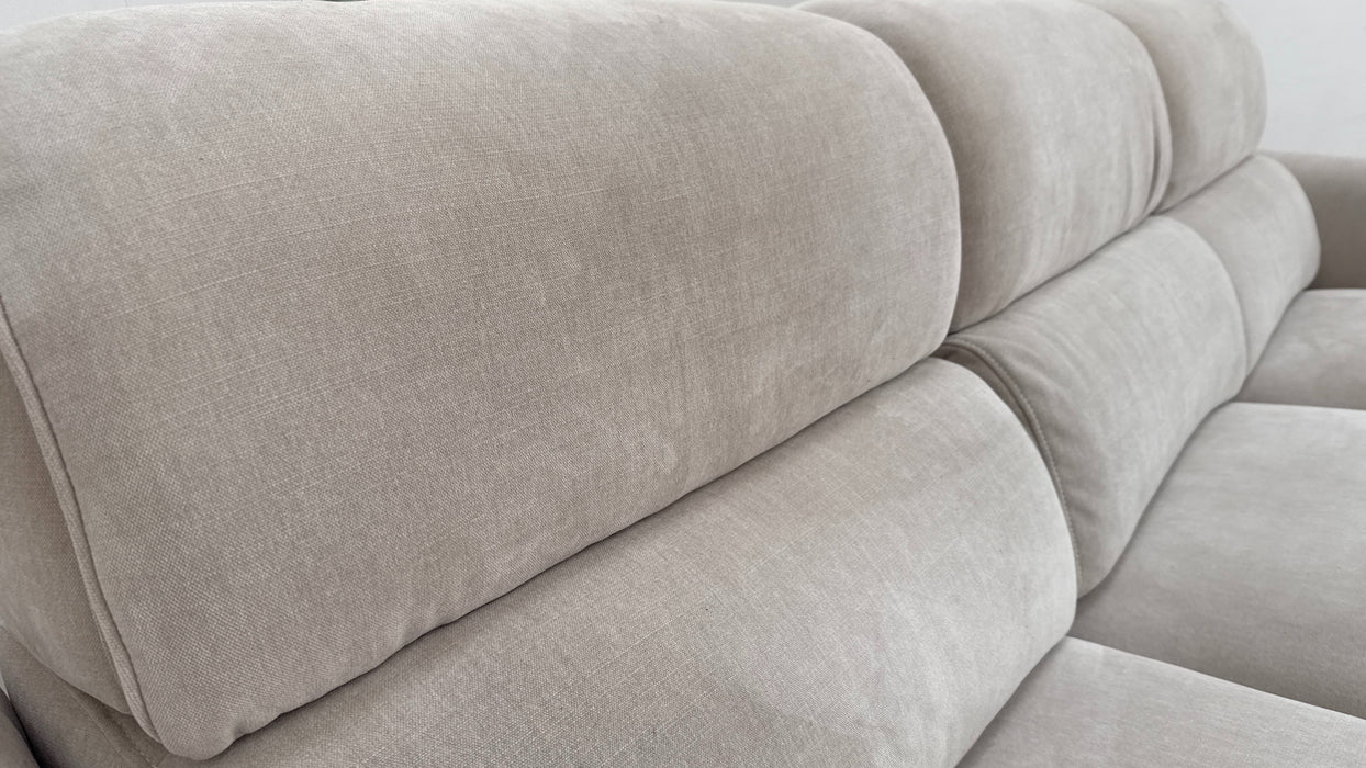 Sofology The Viento 3 Seater Fabric Recliner Chaise in Chenille Cotton