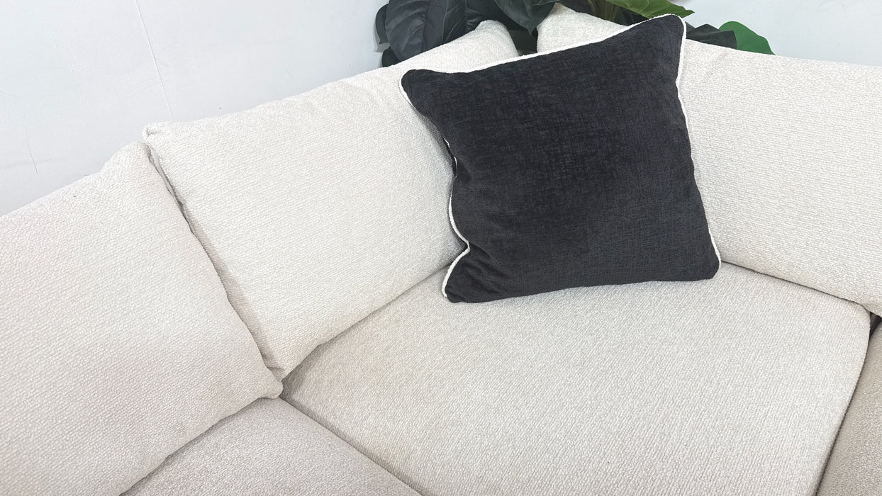 Sofology Westwood Fabric 3 Corner 3 in Soft Boucle Ecru Mix