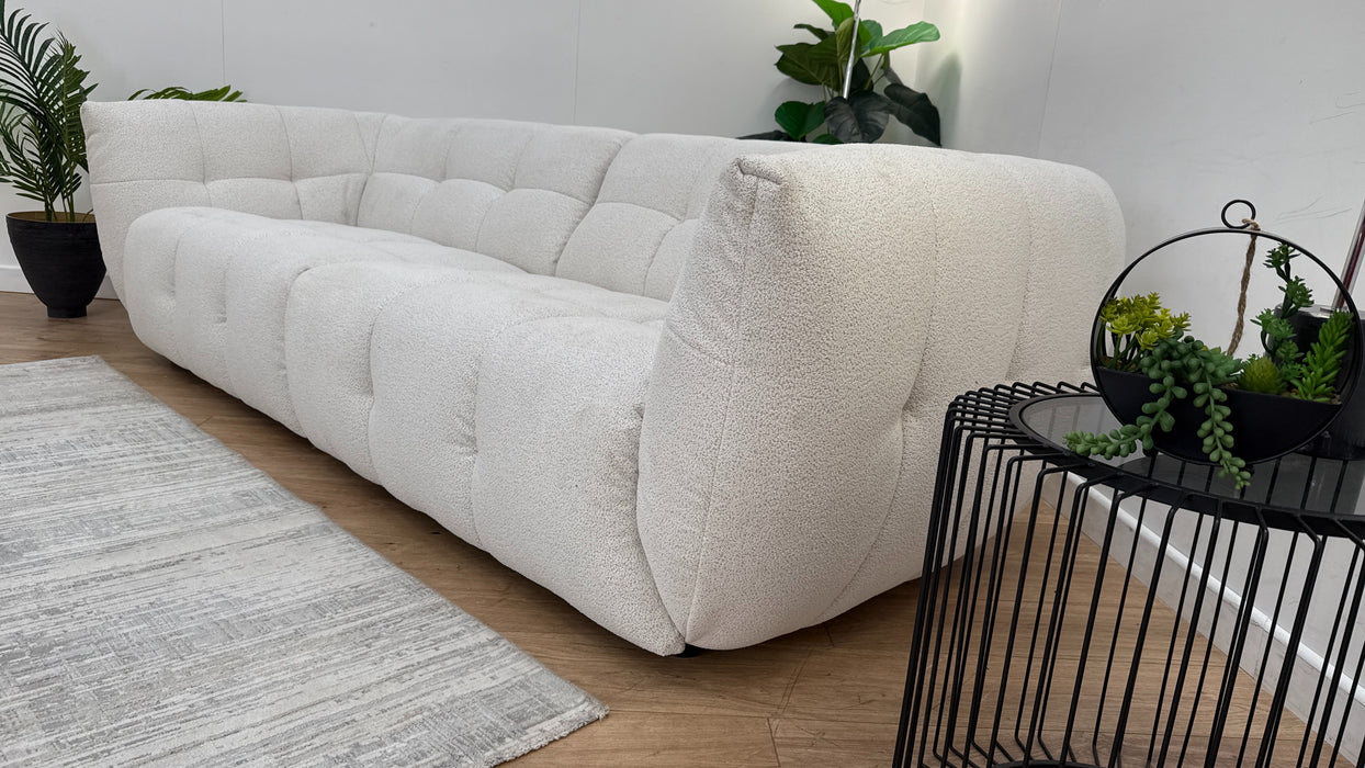 Sofology The Lunar Fabric 4 Seater in Woven Boucle Linen