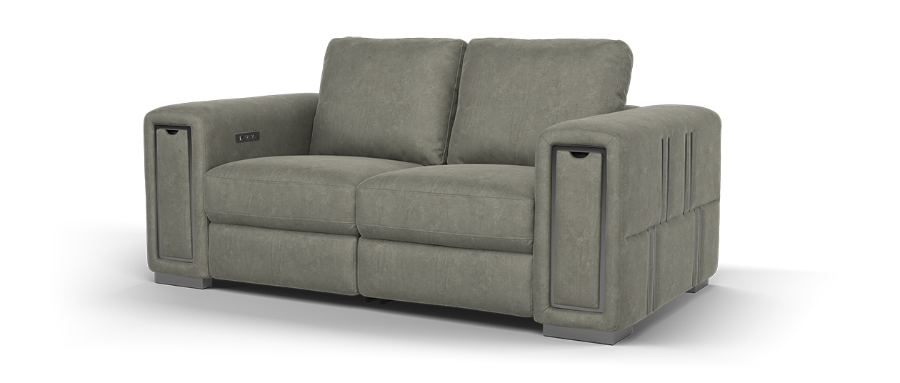 Sofology The Elixir 2 Seater Fabric Recliner Sofa in Lifestyle Flecked Mocha