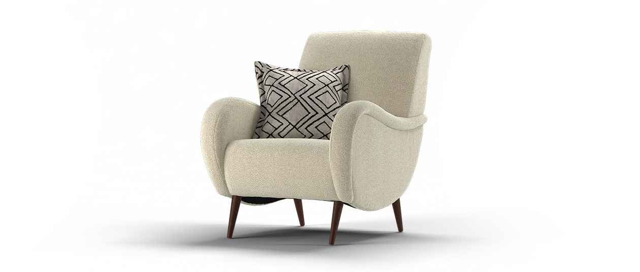 Sofology Esme Fabric Accent Chair in Malham Ivory Mix