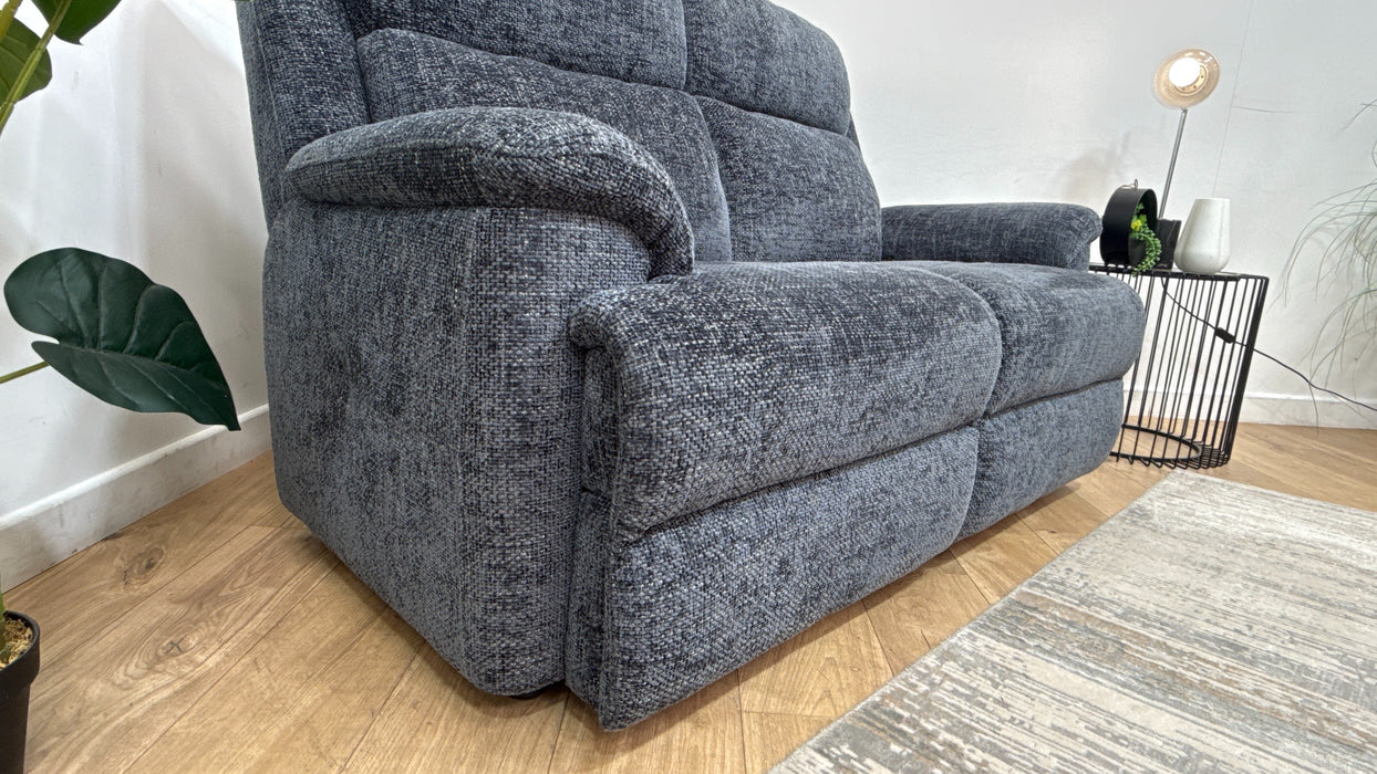 Sofology Gracie Fabric 2 Seater in Hopsack Chenille Midnight