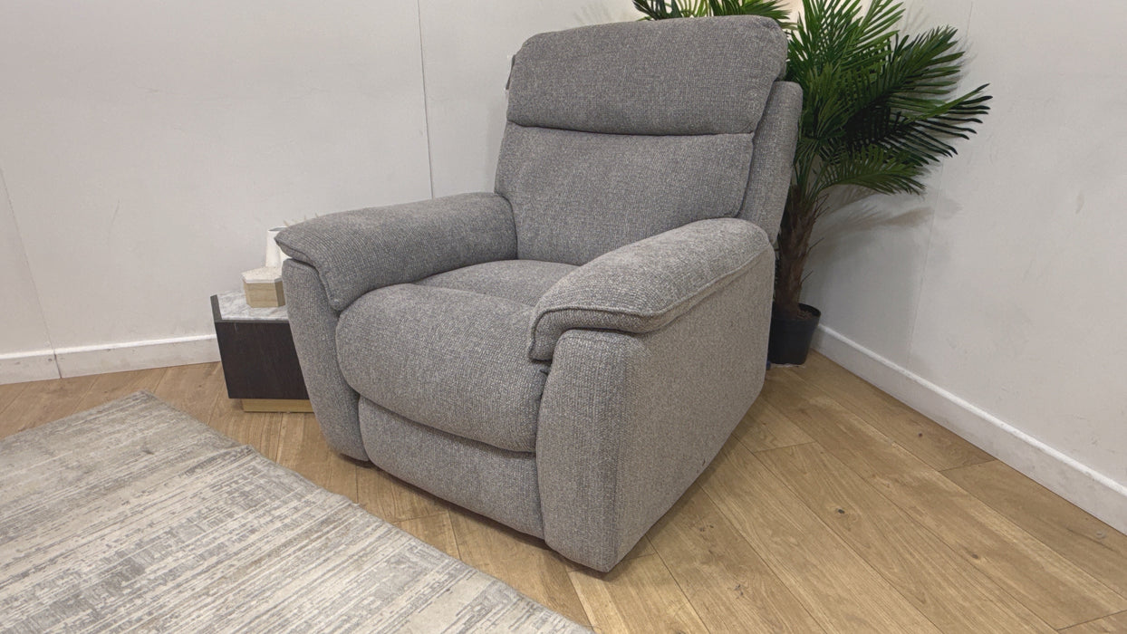 DFS Newsome Power Recliner Fabric chair in Steel