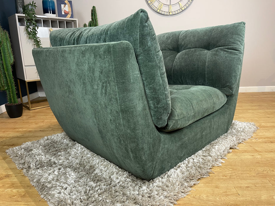 The Cocoon Fabric Loveseat - Chenille Pine (WA2)