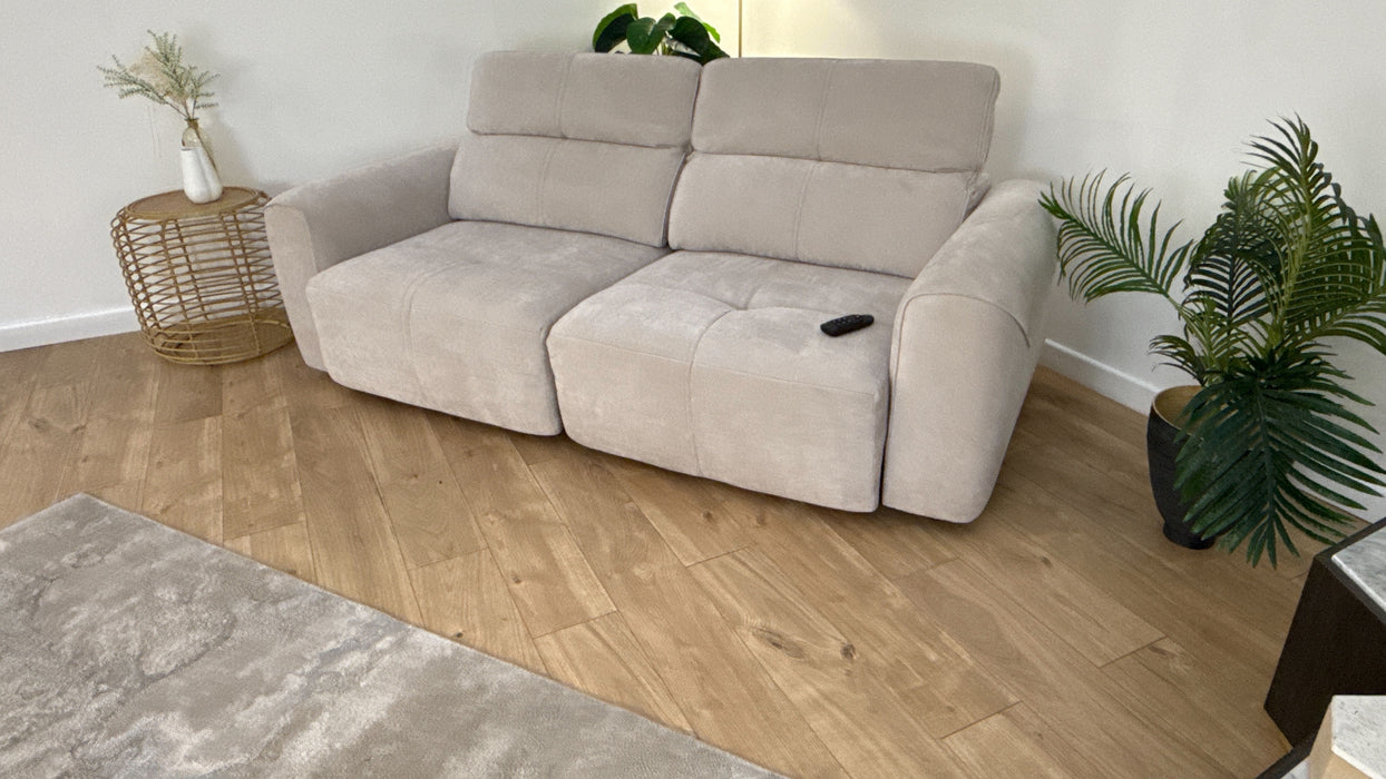 Sofology The Riviera Fabric 3 Seater Motion Chaise in Relaxed Chenille Cotton