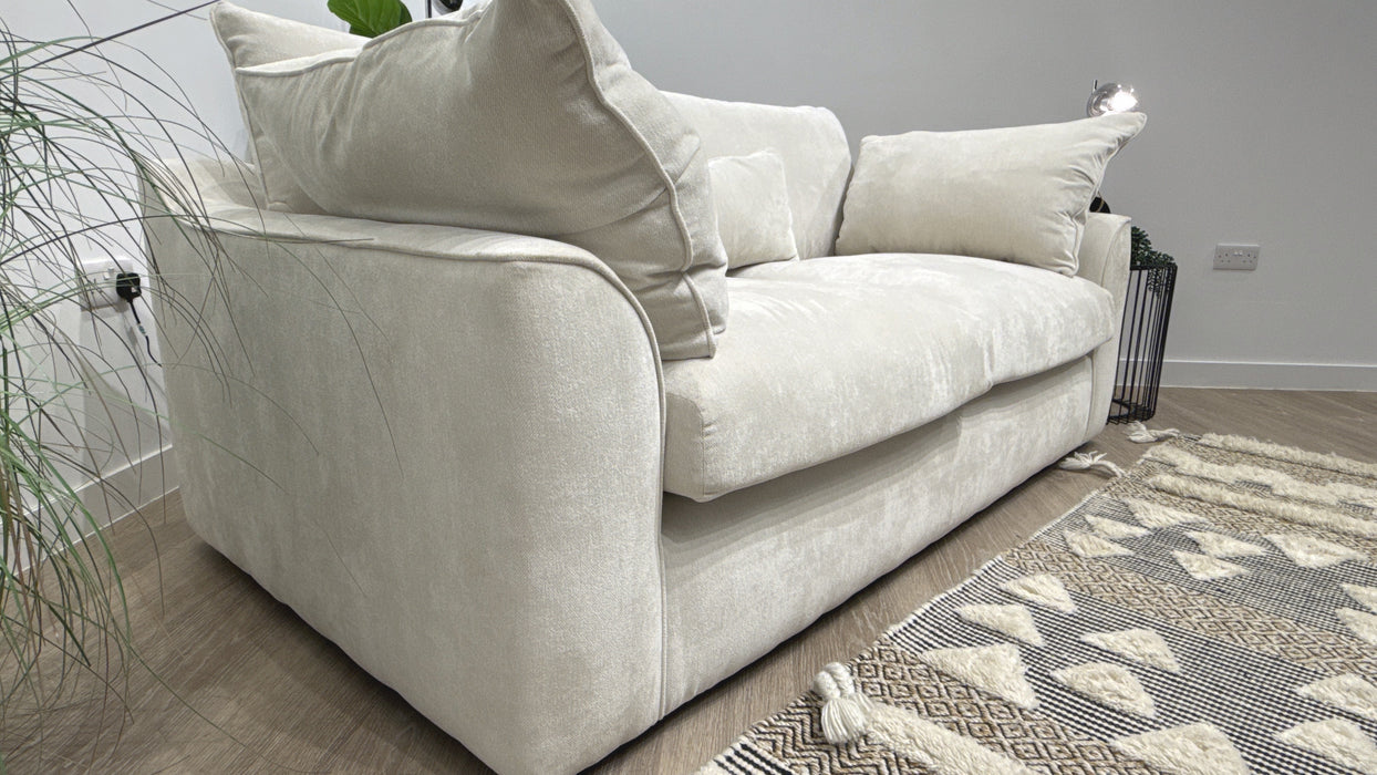 Sofology Georgio Fabric 3 Seater Extra Flex Seats in Lifestyle Plush Chenille Mist