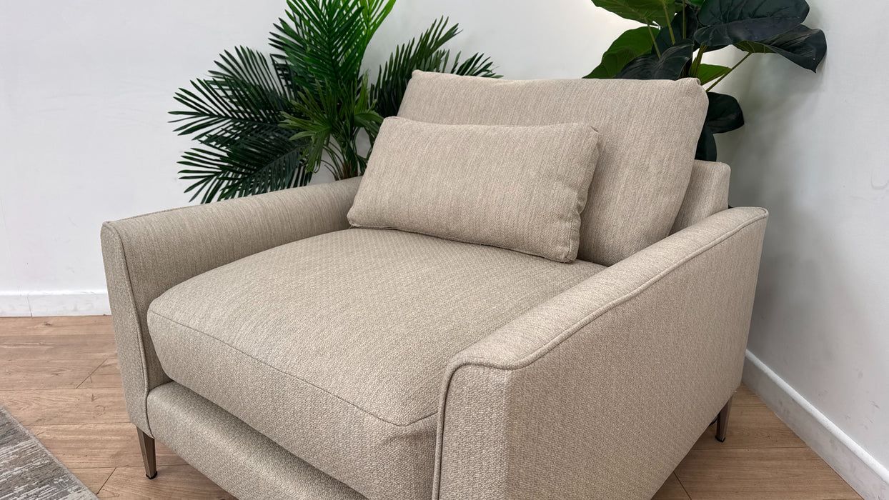 Sofology Hyde Park Fabric Chair in Global Oatmeal