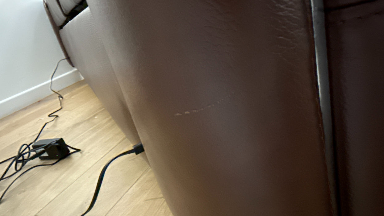 Sofology Marvella Leather 3 Power Recliner in Chocolate