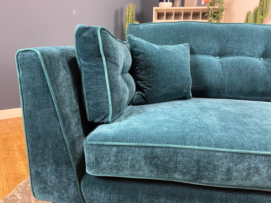 Cricket Loveseat Limited Edition Soft Chenille Teal Fabric (WA2)